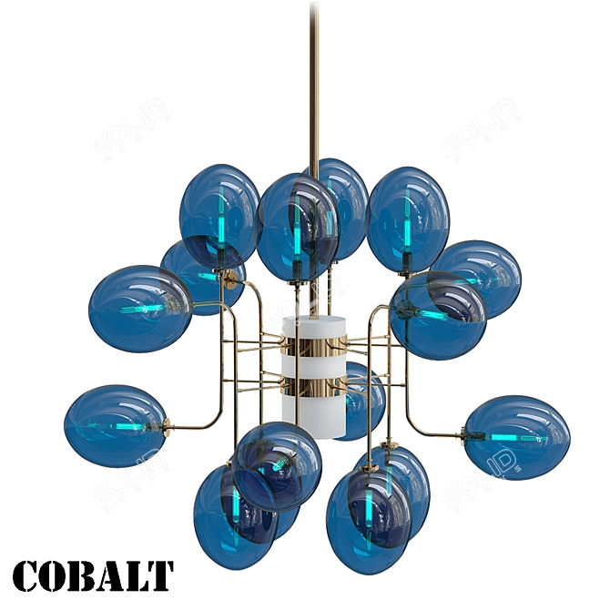 Modern Cobalt Design Lamp 3D model image 2