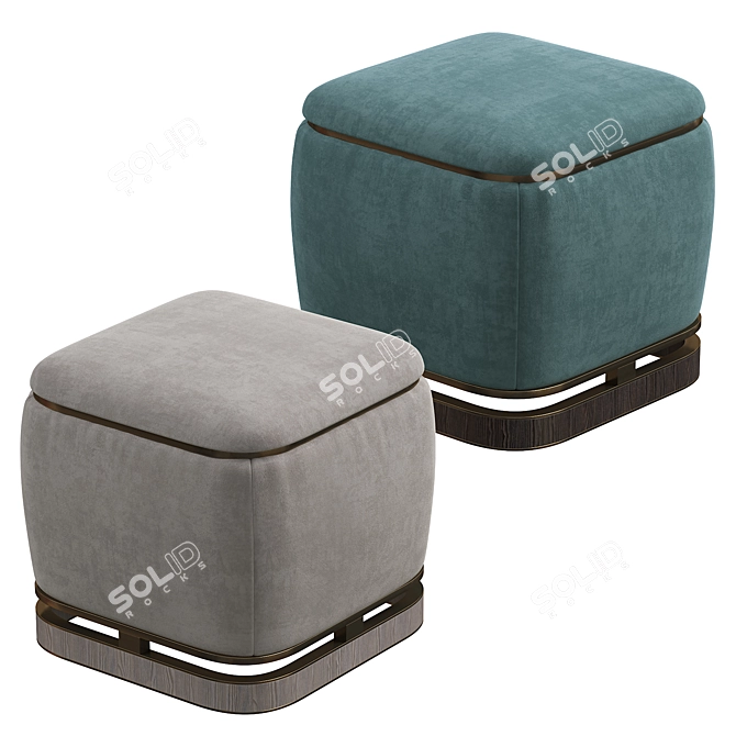 ASHI Frato Stool: Customizable Elegance 3D model image 2