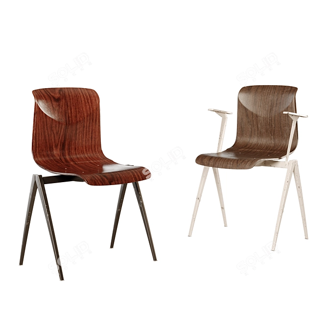 Classic Design Chair Galvanitas S22 3D model image 1