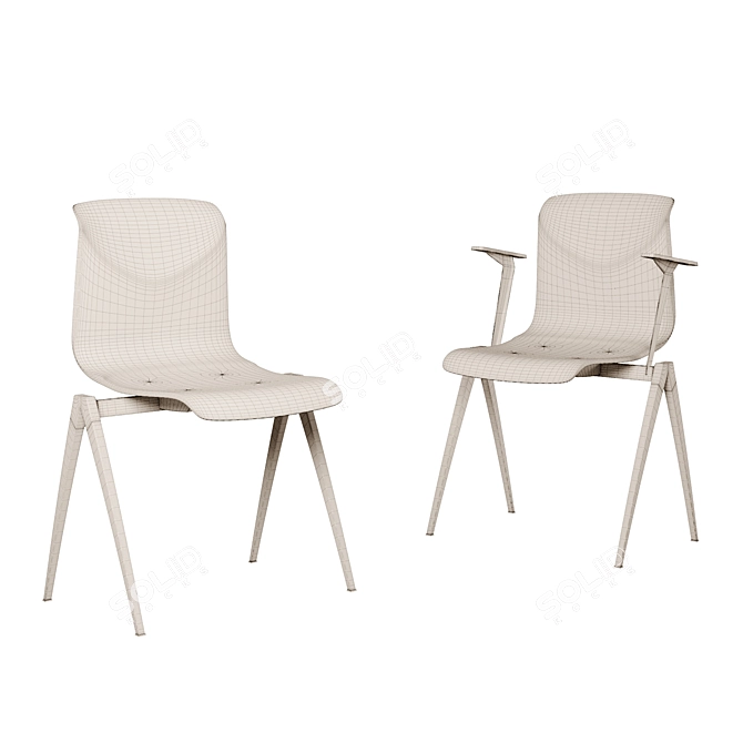 Classic Design Chair Galvanitas S22 3D model image 3