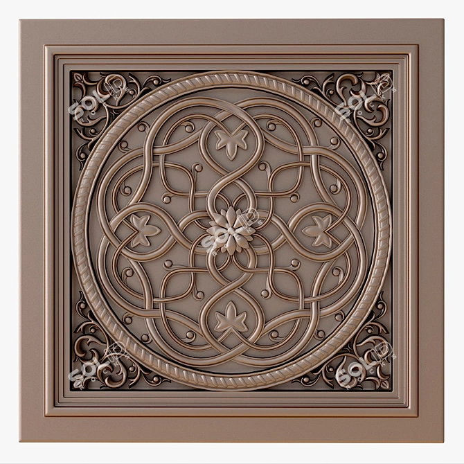 Elegant Wall Panel 3D model image 4