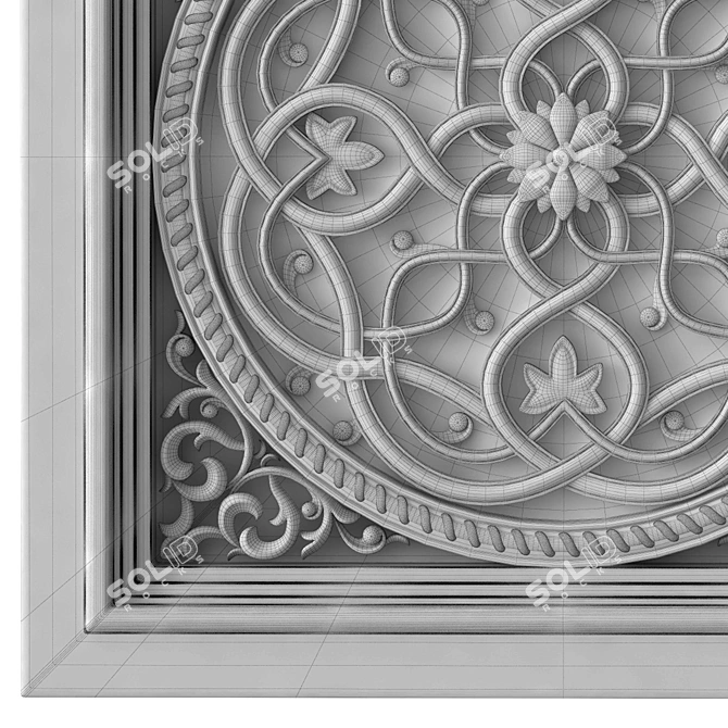 Elegant Wall Panel 3D model image 5