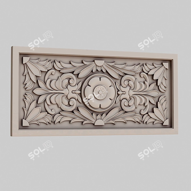 Elegant Decorative Panel 3D model image 2