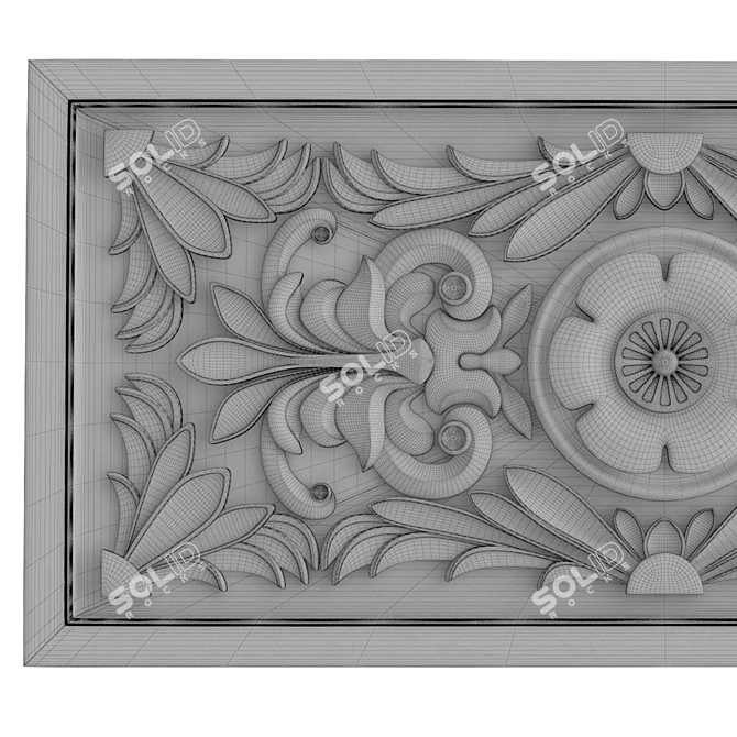 Elegant Decorative Panel 3D model image 3