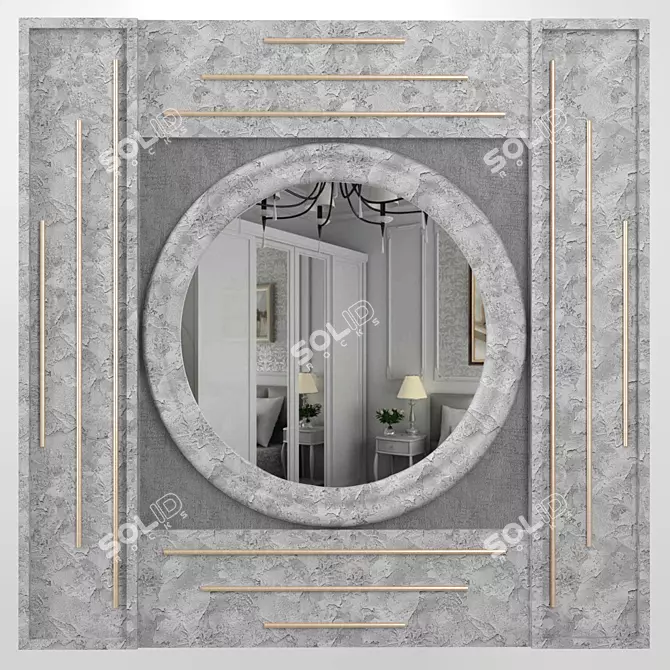 Square Wall Mirror 1200x1200mm 3D model image 1