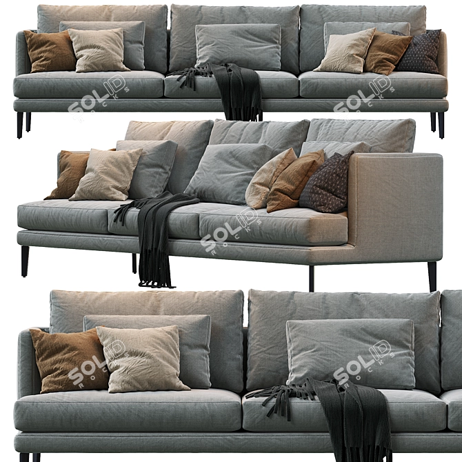 Paraiso Bonaldo Sofa: Sophisticated and Elegant 3D model image 4