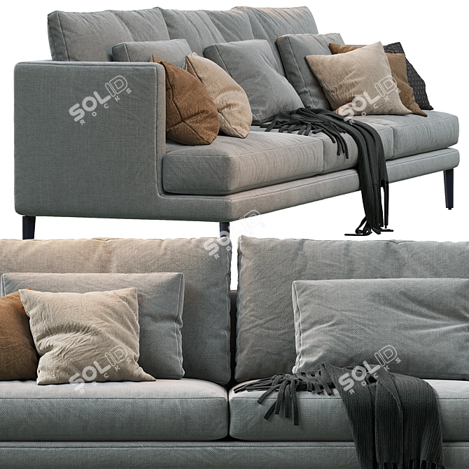 Paraiso Bonaldo Sofa: Sophisticated and Elegant 3D model image 1