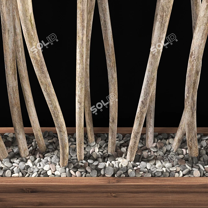 Thick Branch Planter Fundament 3D model image 2