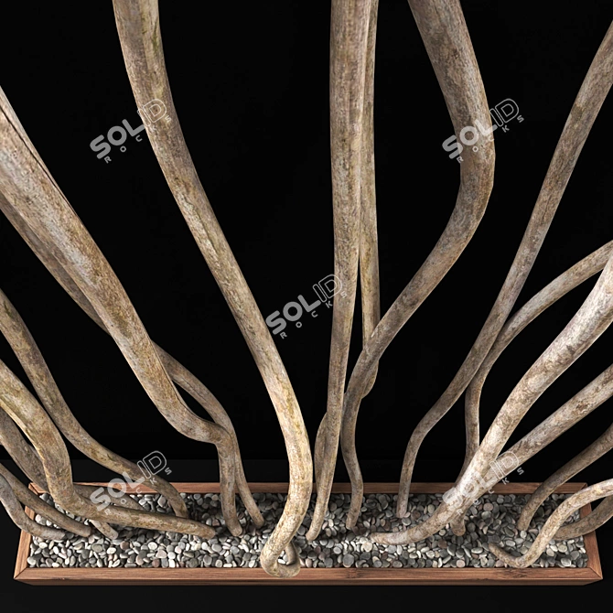 Thick Branch Planter Fundament 3D model image 3