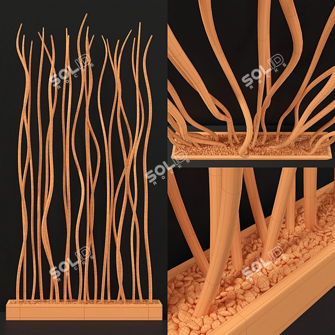 Thick Branch Planter Fundament 3D model image 5