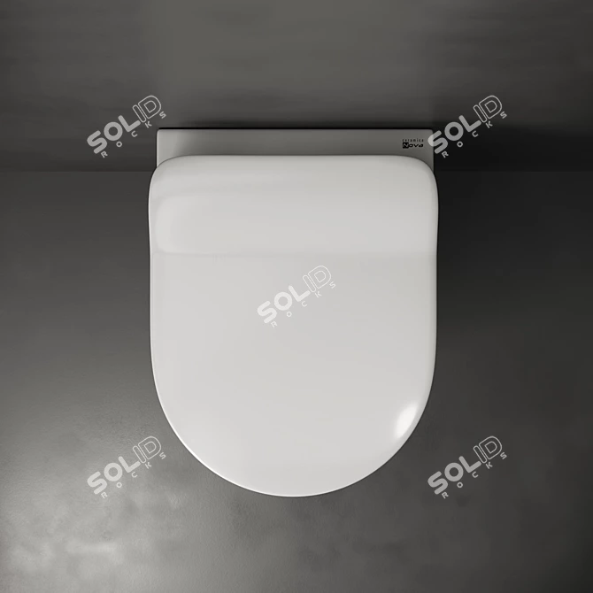 Sleek Wall-Hung Toilet by Ceramica Nova 3D model image 4