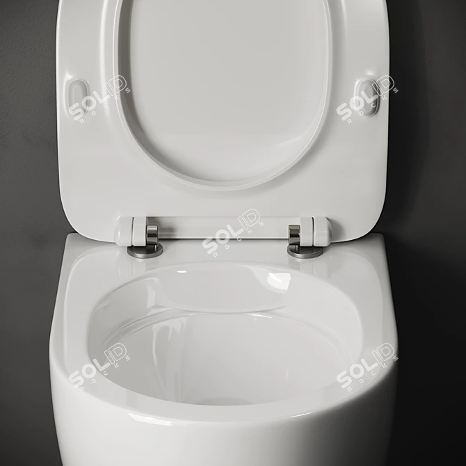 Sleek Wall-Hung Toilet by Ceramica Nova 3D model image 5