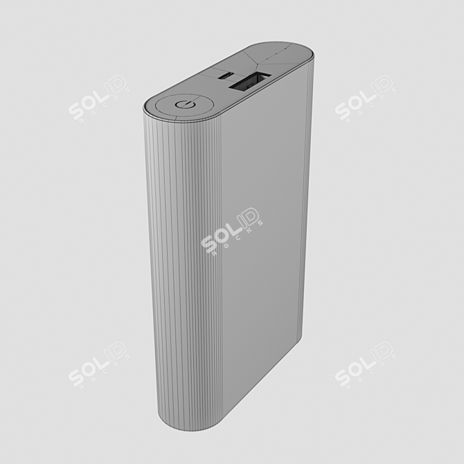 Xiaomi Mi Power Bank: 10000mAh Silver 3D model image 4