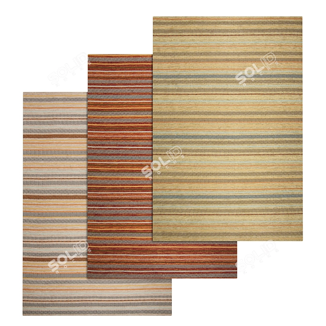 Luxury Carpet Set - High-Quality Textures 3D model image 1