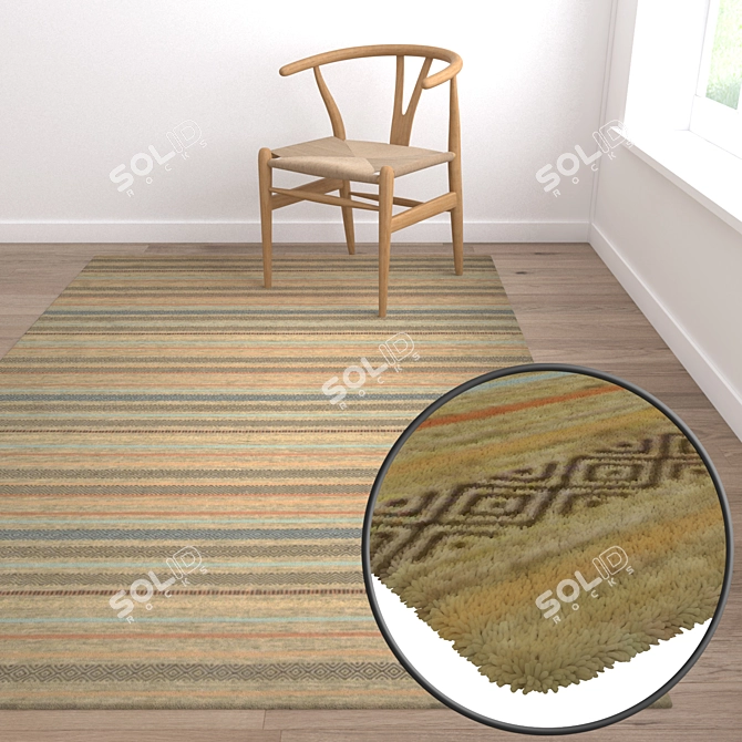 Luxury Carpet Set - High-Quality Textures 3D model image 5