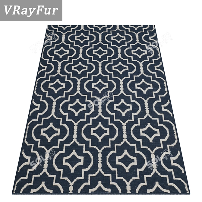 Versatile Carpet Set with High-Quality Textures 3D model image 2