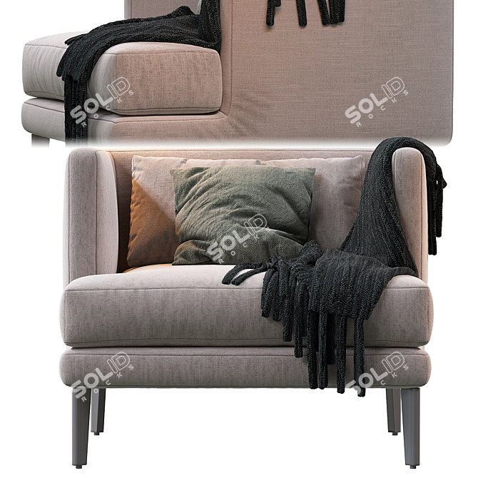 Elegant Paraiso Bonaldo Armchair 3D model image 3