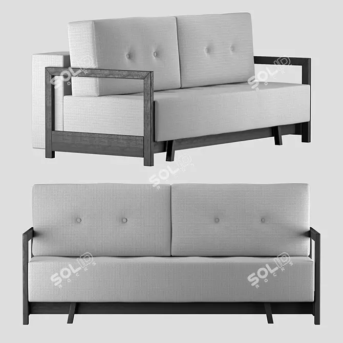 Modern Minimalist Sofa 3D model image 1