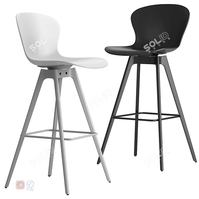 Sleek Adelaide Barstool for Modern Living 3D model image 1