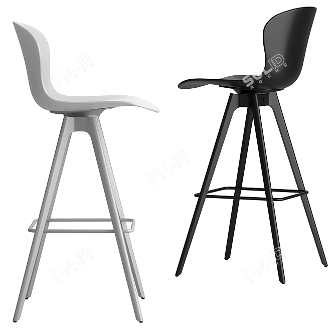 Sleek Adelaide Barstool for Modern Living 3D model image 2