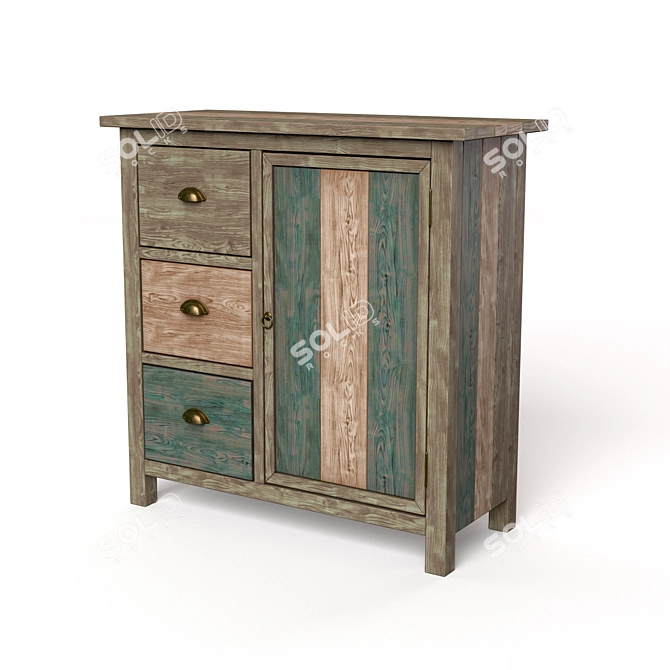 Elegant Selma Accent Cabinet 3D model image 1