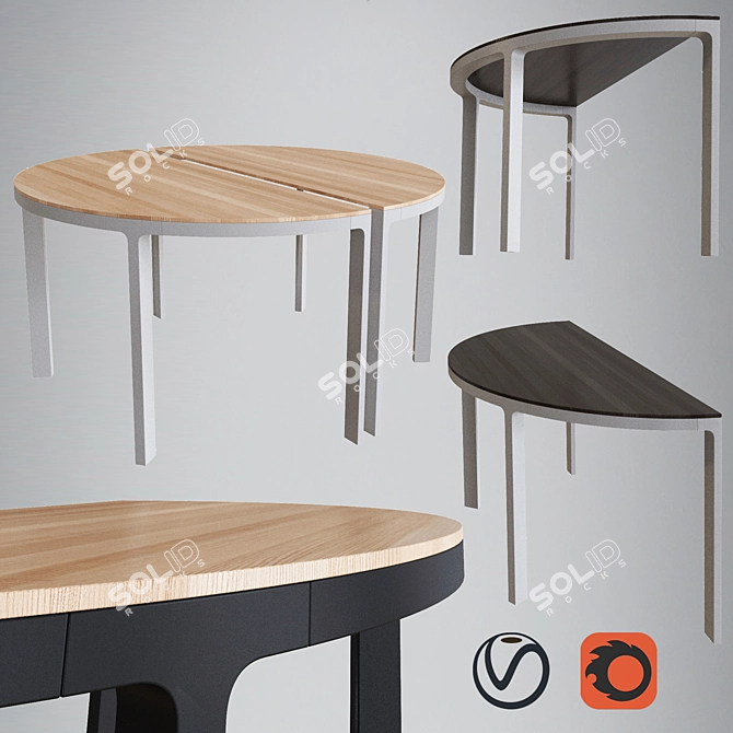 Modern IKEA BEKANT Conference Table 3D model image 1