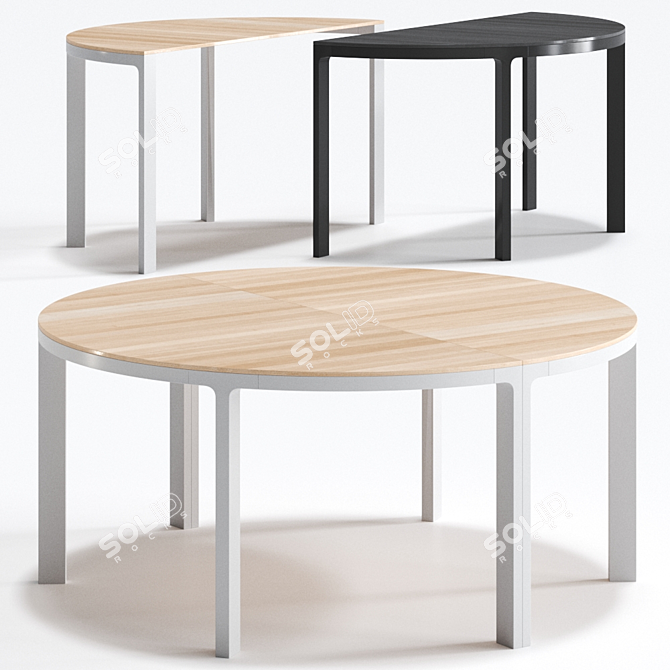 Modern IKEA BEKANT Conference Table 3D model image 4