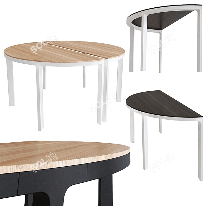 Modern IKEA BEKANT Conference Table 3D model image 5