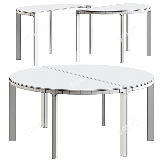Modern IKEA BEKANT Conference Table 3D model image 6