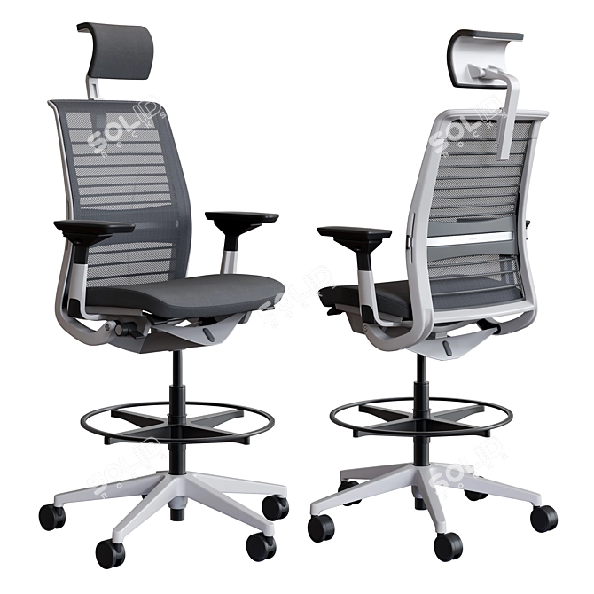 Steelcase Think Office Chair 3D model image 3