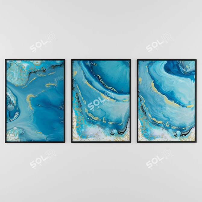 Modern Wall Decor 3D Model 3D model image 1