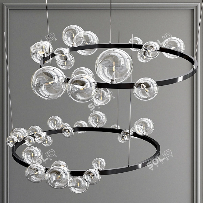 Illumina Circle Pendant Chandelier 3D model image 1