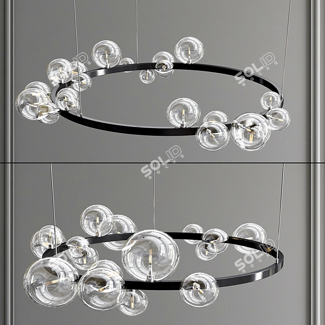 Illumina Circle Pendant Chandelier 3D model image 2