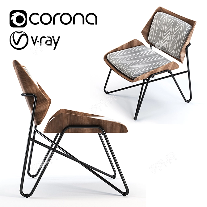 Contemporary Lounge Chair by Janine Abraham & Dirk Jan Rol 3D model image 2