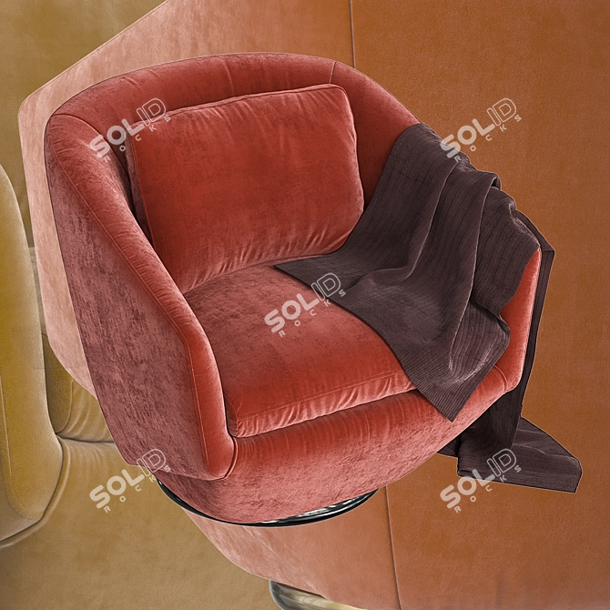 Contemporary Armchair by Angel Cerda 3D model image 2