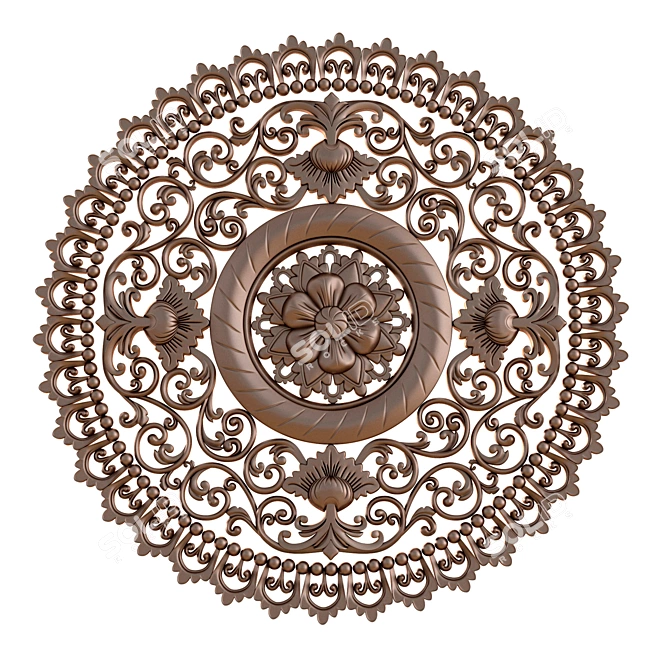 Elegant Rosette: Enhance Your Decor 3D model image 1