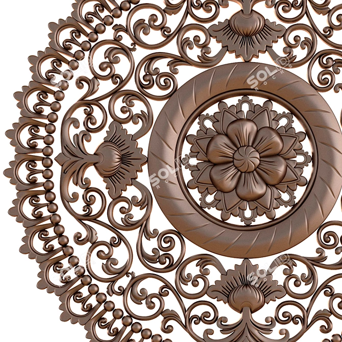 Elegant Rosette: Enhance Your Decor 3D model image 3