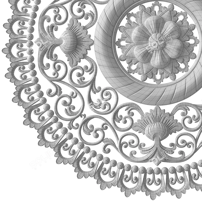 Elegant Rosette: Enhance Your Decor 3D model image 5