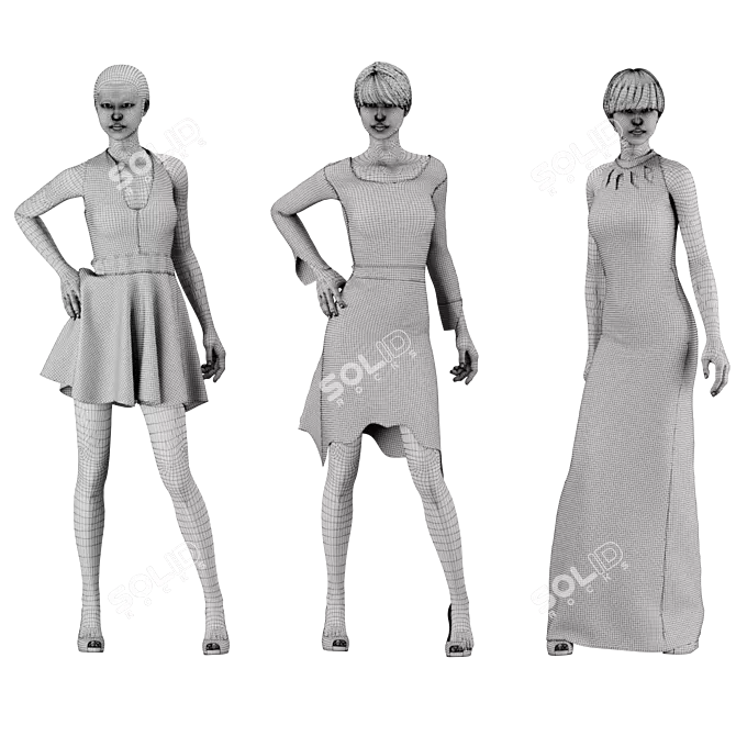 Marvelous Designer Clothing Set 3D model image 3