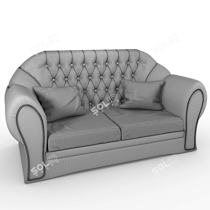 Classic Double Sofa 3D model image 4