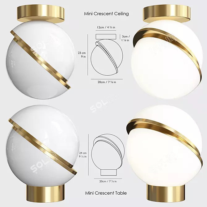 Lee Broom Mini Crescent Set 3D model image 1