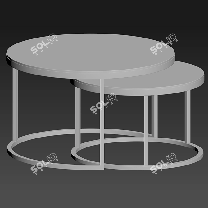Mars Nesting Coffee Tables 3D model image 2