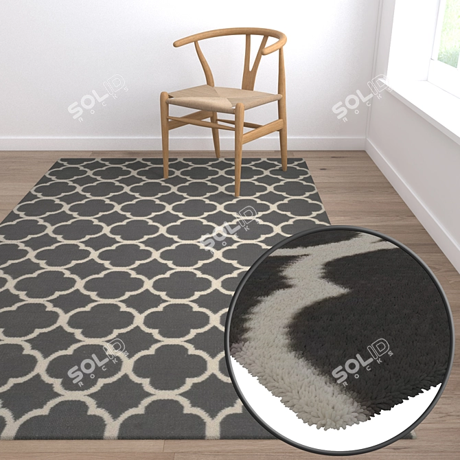 Luxury Carpet Set: High-Quality Textures 3D model image 5