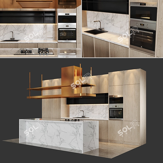 Modern Ceramic Cooktop: HCG-477 3D model image 1