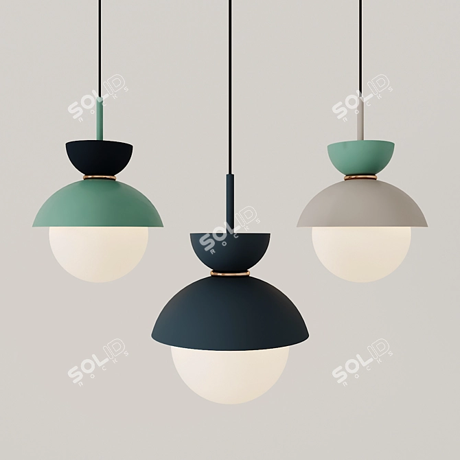 Savie Pendant: Sleek and Adjustable Lighting 3D model image 1