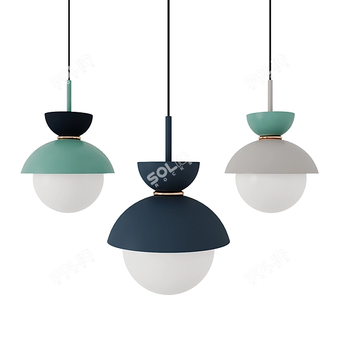 Savie Pendant: Sleek and Adjustable Lighting 3D model image 2