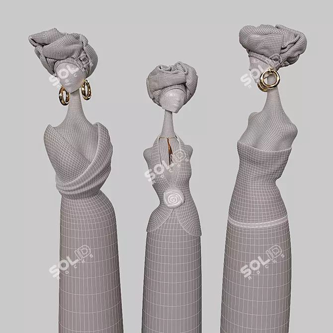 African Folklore Statuettes - Volume 2 3D model image 2