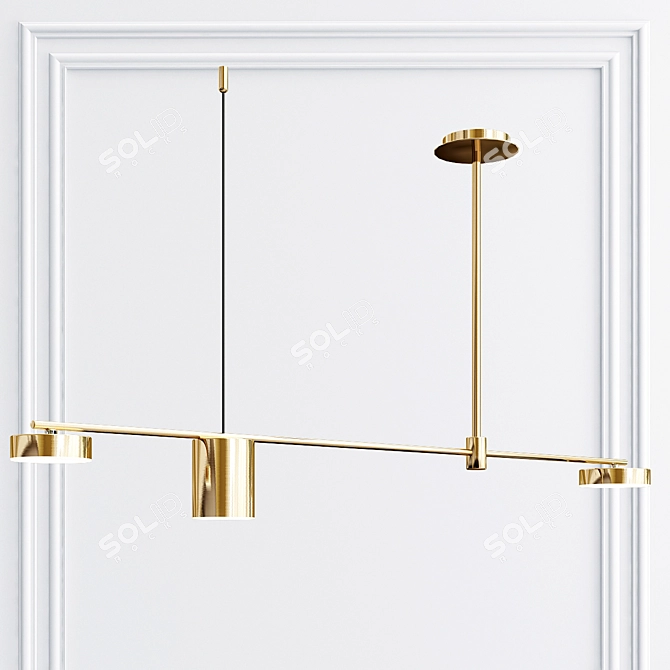 Elegant Gold Shannon Chandelier 3D model image 3