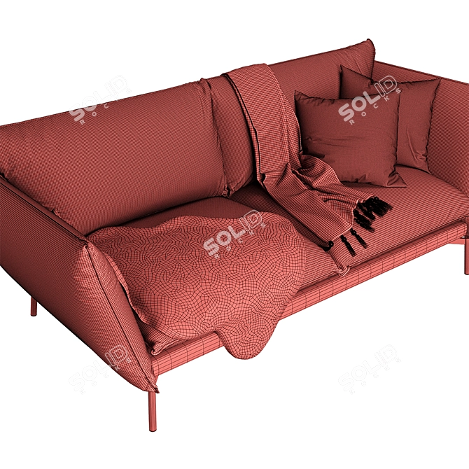 Comfort Lux Hugo Sofa 3D model image 5