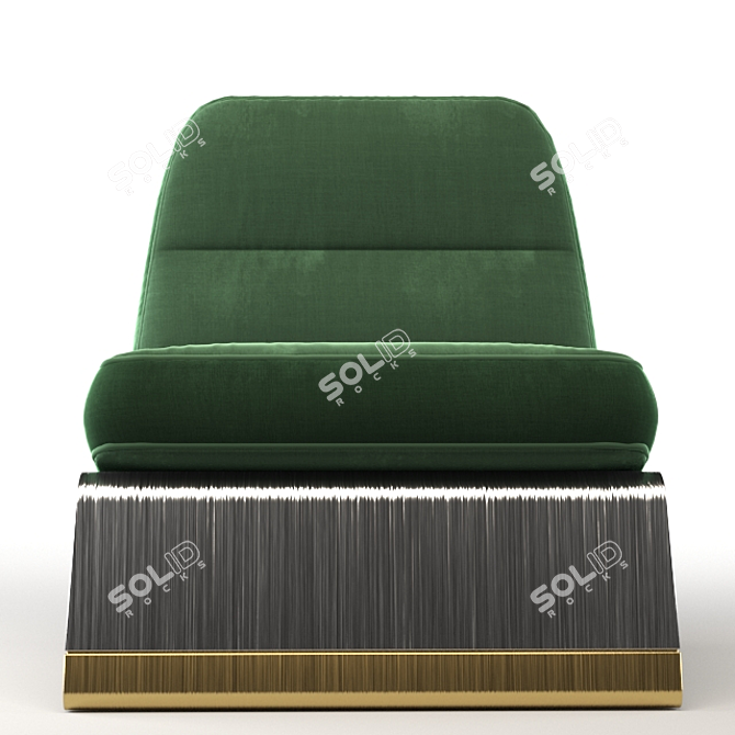 Sleek Velvet Accent Chair

Translated from Russian: Стильное Велюровое Кресло 3D model image 2